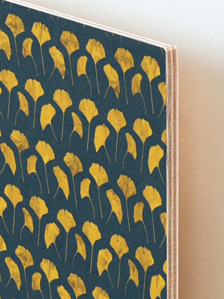 "Yellow ginkgo leaves pattern" Mounted Print by jirkas | Redbubble