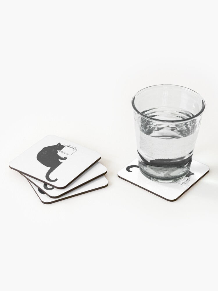 Alternate view of Cat in a Cup Coasters (Set of 4)