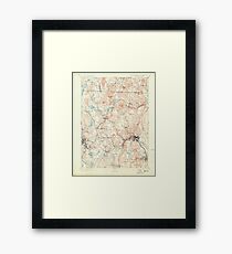 Massachusetts USGS Historical Topo Map MA Fitchburg 352652 1893 62500 Framed Print