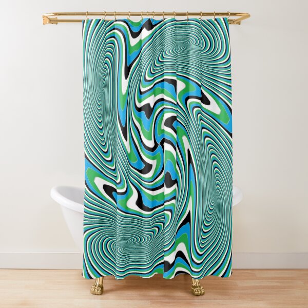 Optical #Art: Moving #Pattern #Illusion - #OpArt Shower Curtain