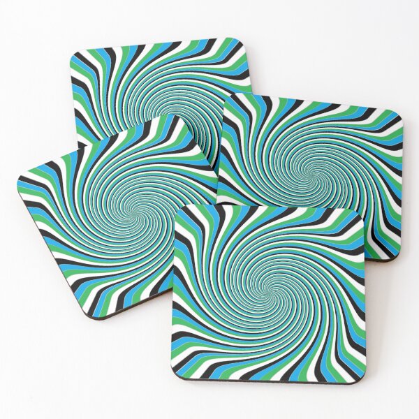 Optical #Art: Moving #Pattern #Illusion - #OpArt Coasters (Set of 4)