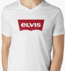 Red Label Elvis Men's V-Neck T-Shirt