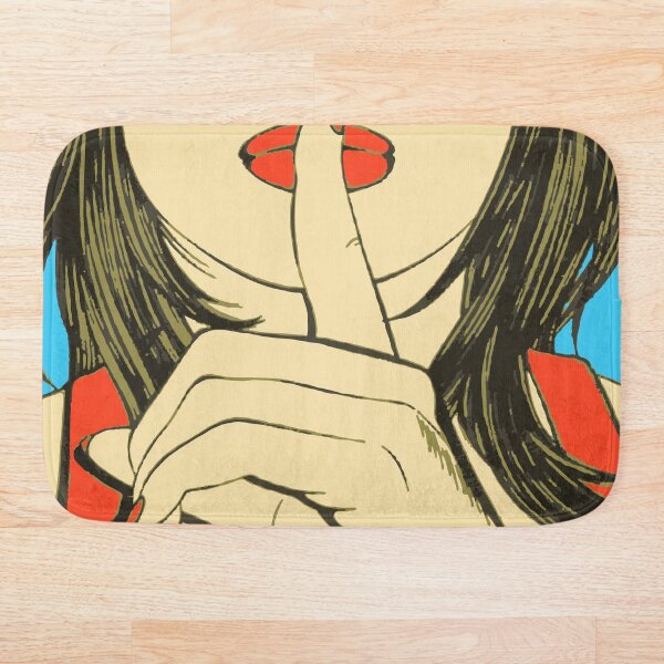 Mystery Girl Says Quiet! Bath Mat