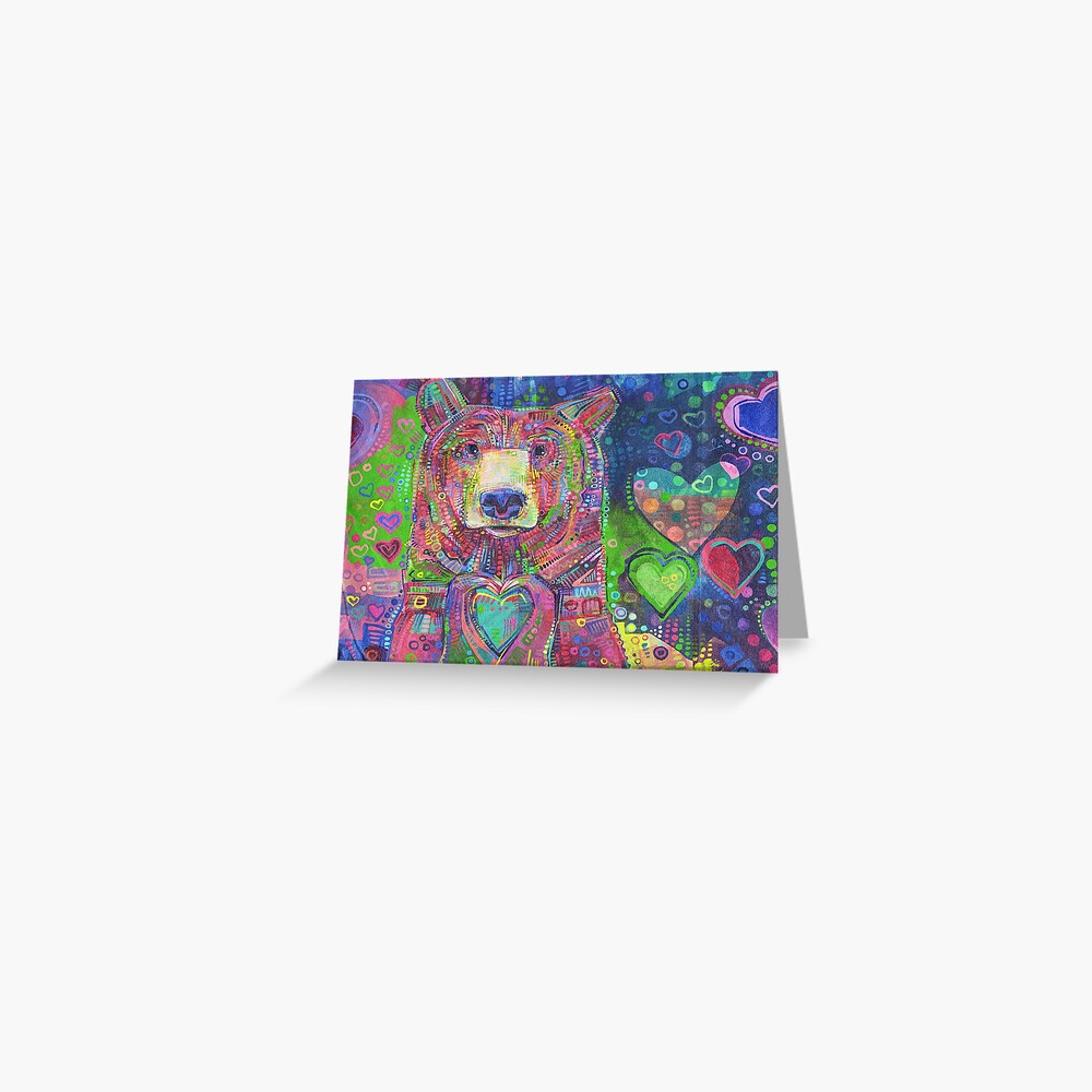 Share the Bear (blue) painting - 2014 Greeting Card