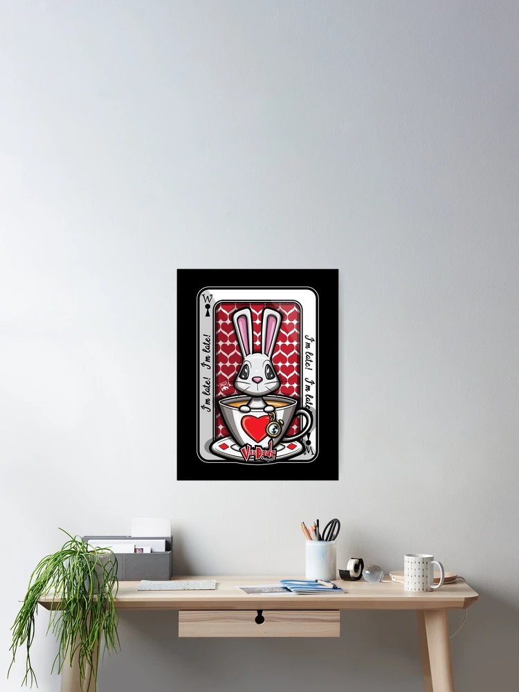 Thumbnail 2 of 3, Poster, White Rabbit designed and sold by VooDudeDesigns.