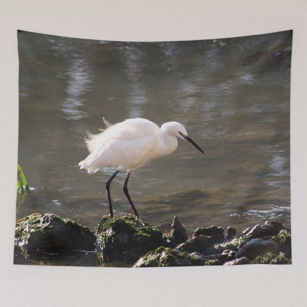 Item preview, White heron bird by the river  designed and sold by Anna Lemos.