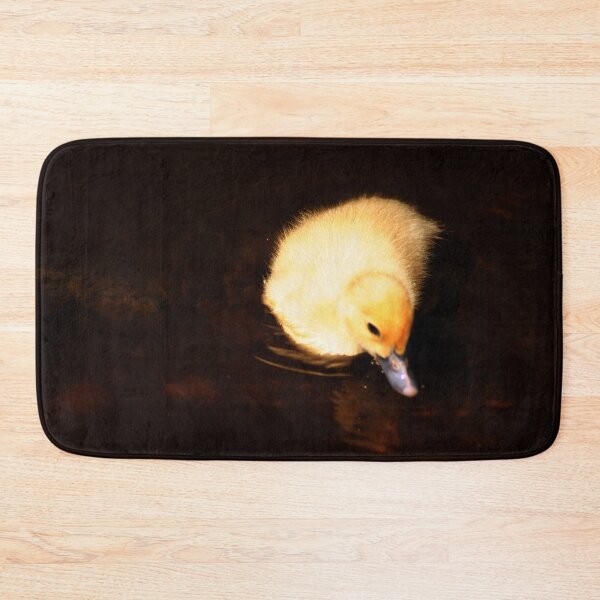 Item preview, Yellow Baby Duckling Swimming Dark Water Portrait designed and sold by Anna Lemos.