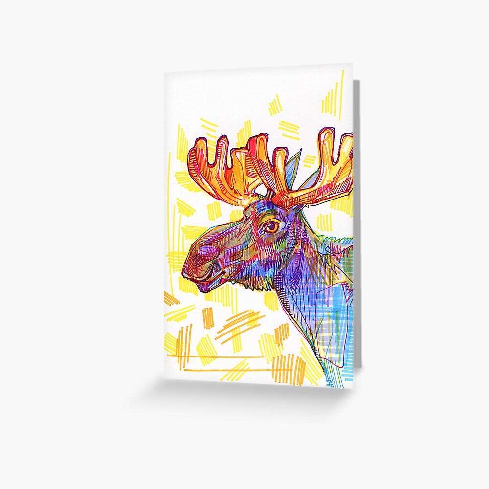 Moose drawing - 2011 Greeting Card