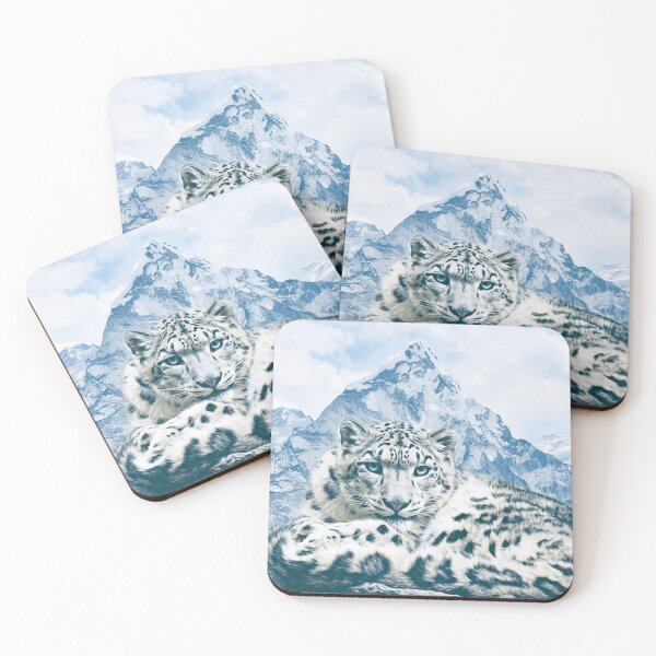 Item preview, Snow Leopard Over the Mountains designed and sold by XanderWitch Creative.