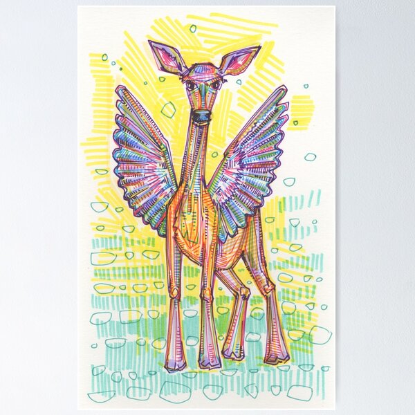 Item preview, Deer with Wings  designed and sold by Gwenn Seemel.