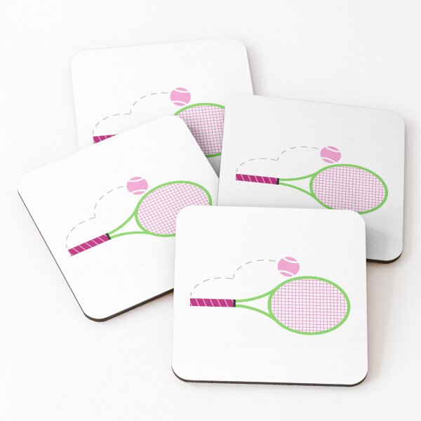 Item preview, Neon Green Tennis Racket with Pink Ball designed and sold by VintageStyle.