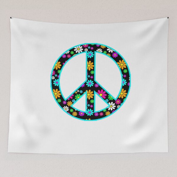 Item preview, Hippie Peace Sign Daisies Mod designed and sold by funnytshirtemp.