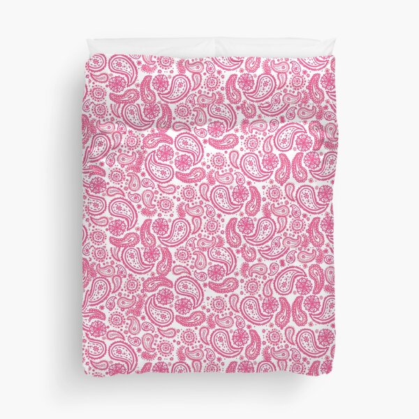 Pink Paisley Duvet Cover