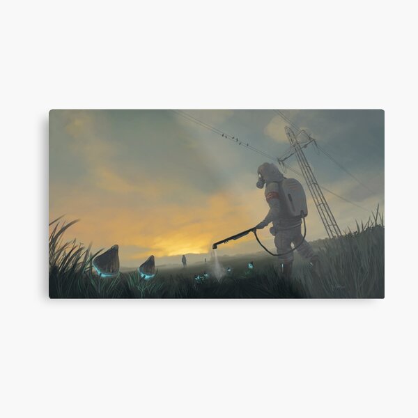 Spraying Metal Print