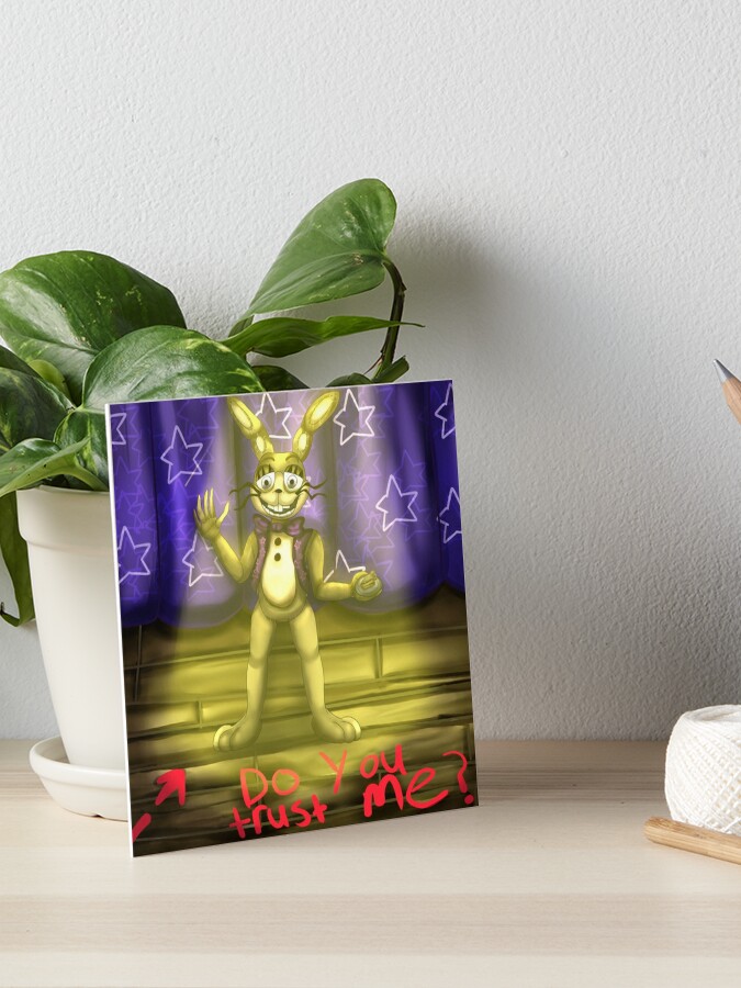 I am real” FNAF UCN Nightmare Fredbear Art Board Print for Sale by  terrieberrytont