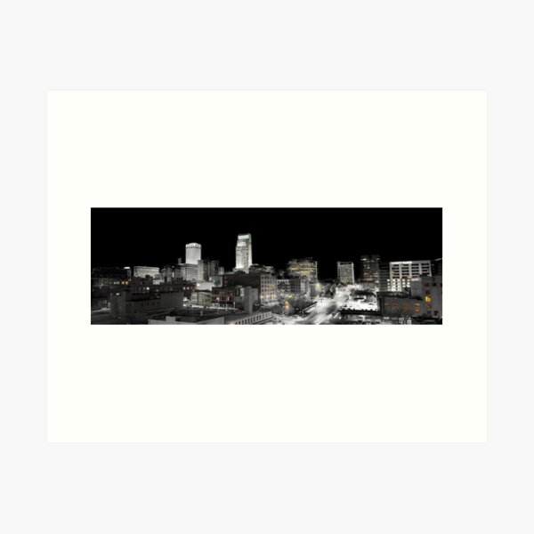 Omaha Night Lights Art Print