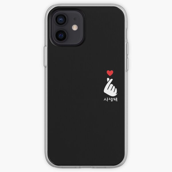 Saranghae K-Pop Finger Heart Pocket Korean Love Hangul iPhone Soft Case