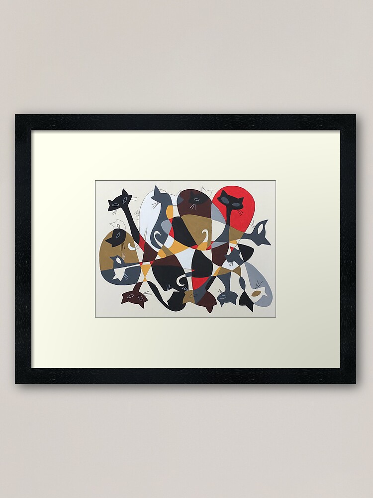Alternate view of Kitty Cat Scramble Framed Art Print