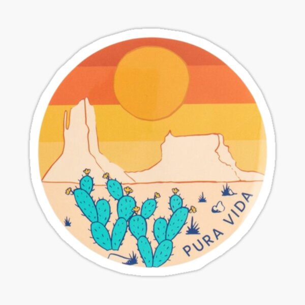 Pura vida desert Sticker