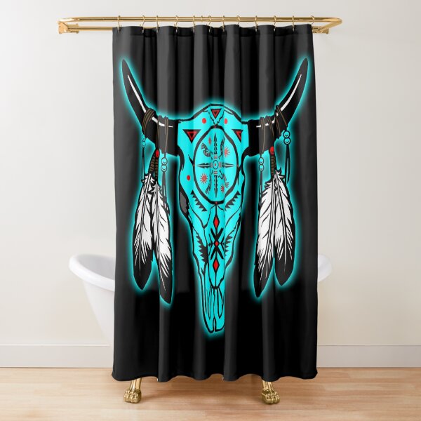 BUFFALO SKULL 3 Shower Curtain