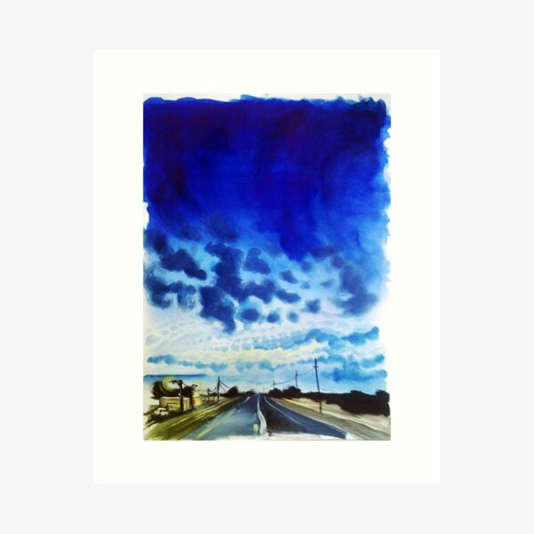 blue highway Art Print