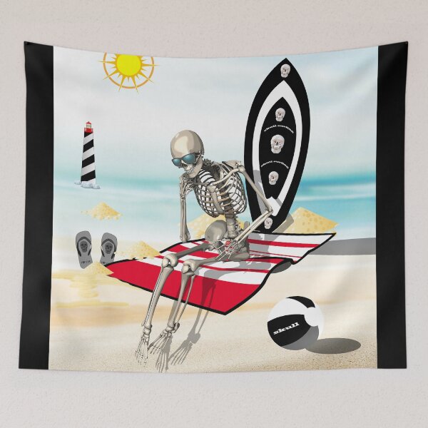 Item preview, The skeleton surfer on vacation designed and sold by Astralia.
