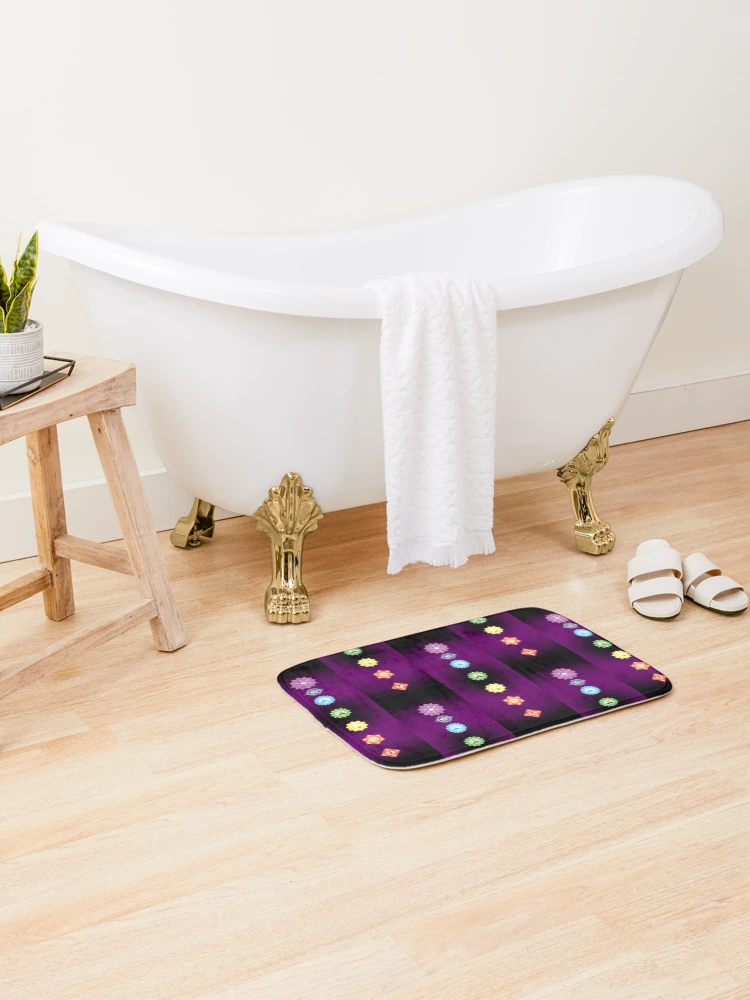 Thumbnail 2 of 6, Bath Mat, Chakra Vibrations designed and sold by InfinitePathArt.