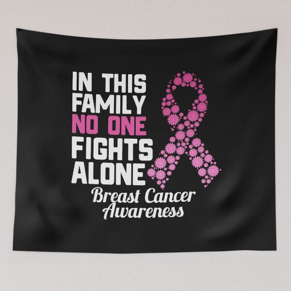 Item preview, In This Family No Fights Alone Breast Cancer Awareness Pink Ribbon designed and sold by Bendthetrend.