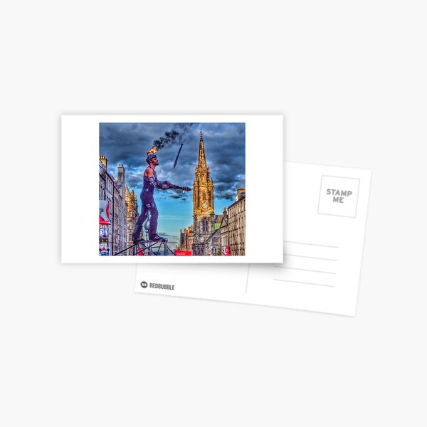 Street Artst Edinburgh Festival Postcard