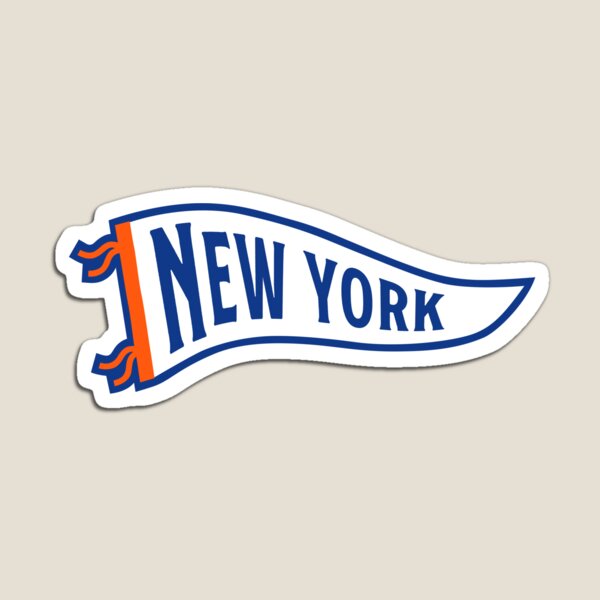 New York Mets Orange & Blue Classic Logo Type Die-Cut MAGNET