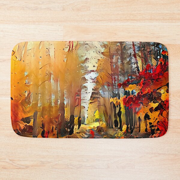Item preview, Splattered Portrait of an Autumn Forest Path designed and sold by Alyxandre.