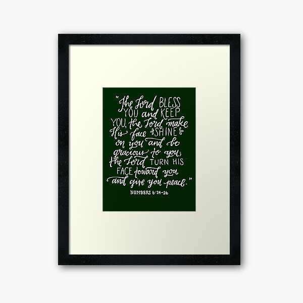Numbers 6:24-26 Framed Art Print