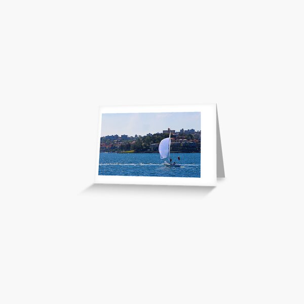 Sailing across Sydney Habour Greeting Card