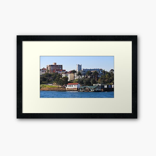 Mansions and Quays on Sydney Harbour Framed Art Print