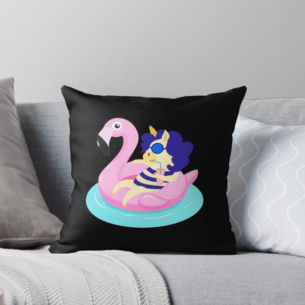 Item preview, Unicorn with Flamingo Pool Float  print designed and sold by NoveltyMerch.