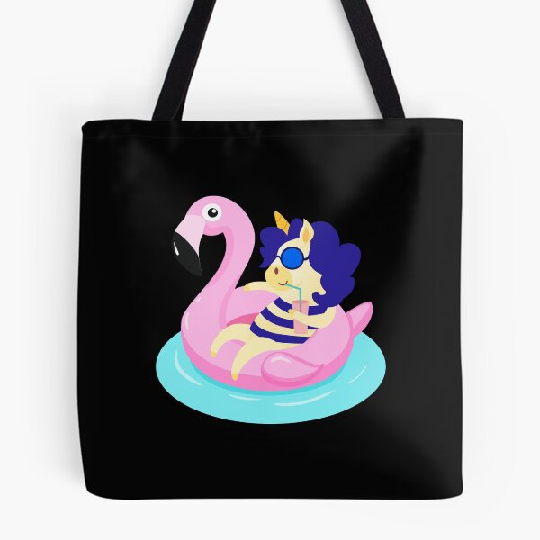 Item preview, Unicorn with Flamingo Pool Float  print designed and sold by NoveltyMerch.