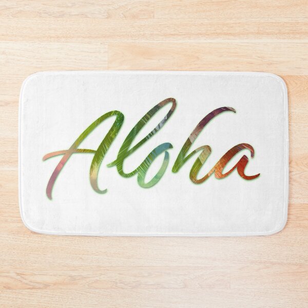 Item preview, Aloha Tropical Flowers and Leaves Lettering  - Hawaii Hawai'i Calligraphy designed and sold by 26-Characters.
