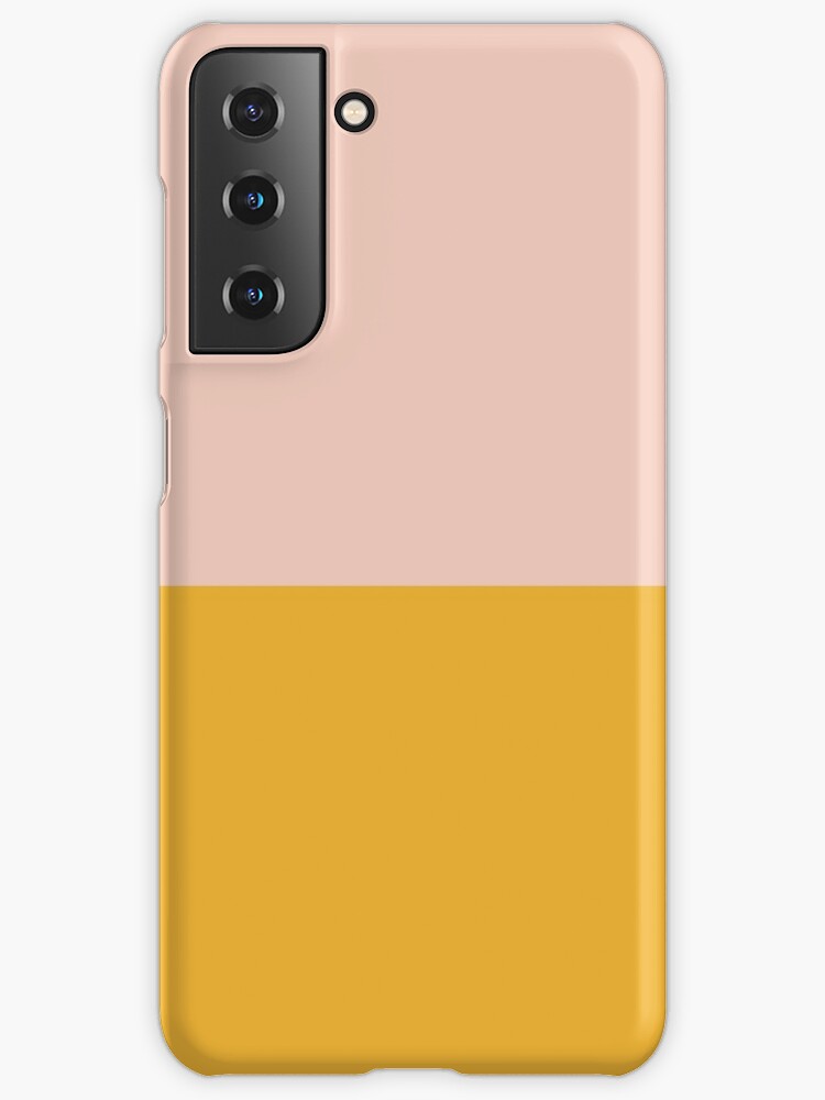 Blush Pink and Mustard Yellow Minimalist Color Block 2 Samsung Galaxy Phone Case