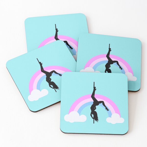 Aperçu de l'œuvre Rainbow Pole Dancer Pink créée et vendue par PoleUnicorn.