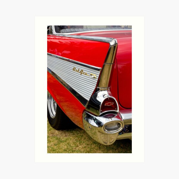 Chrome tail light - Chevrolet BelAir Art Print