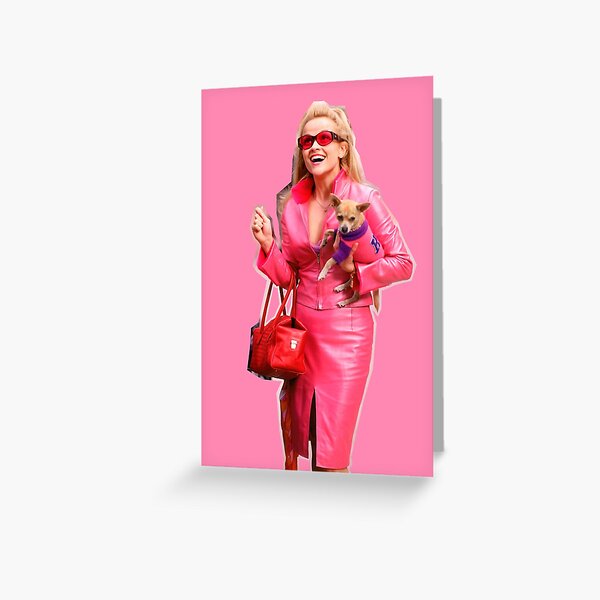 Elle Woods Legally Blonde Bruiser Chihuahua Greeting Card