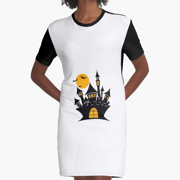 Halloween castle Graphic T-Shirt Dress