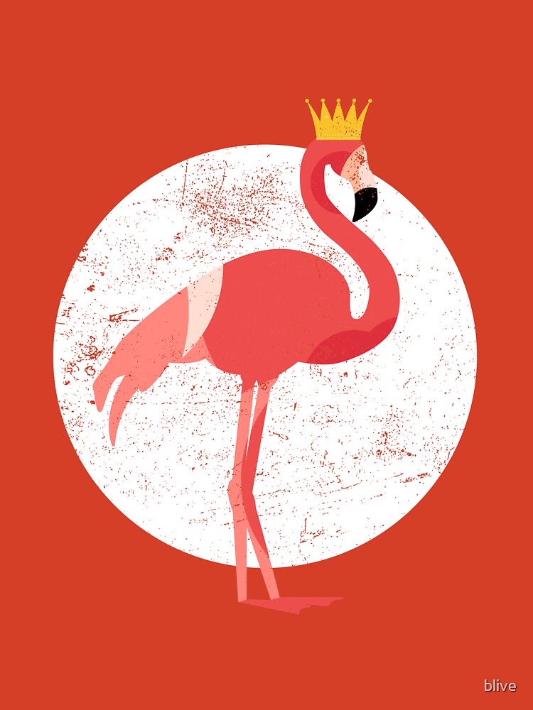 Beautiful Flamingo Queen Crown Illustration design