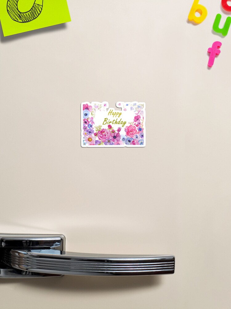 birthday wish with beautiful flowers  Mounted Print for Sale by  ColorandColor