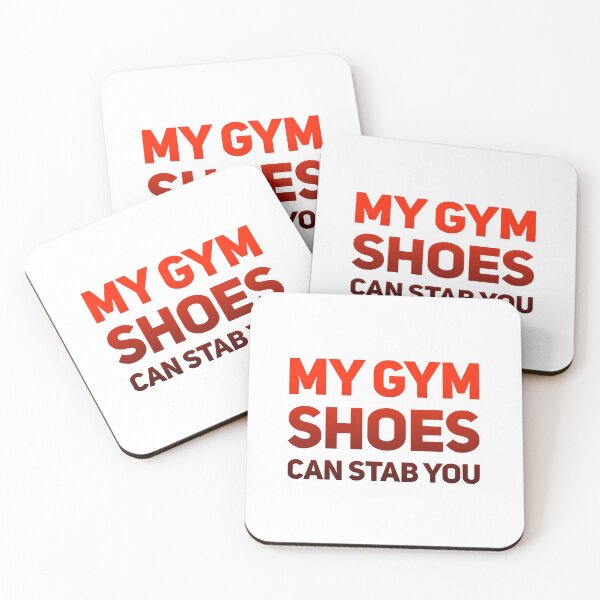Item preview, My Gym Shoes Can Stab You Red designed and sold by PoleUnicorn.