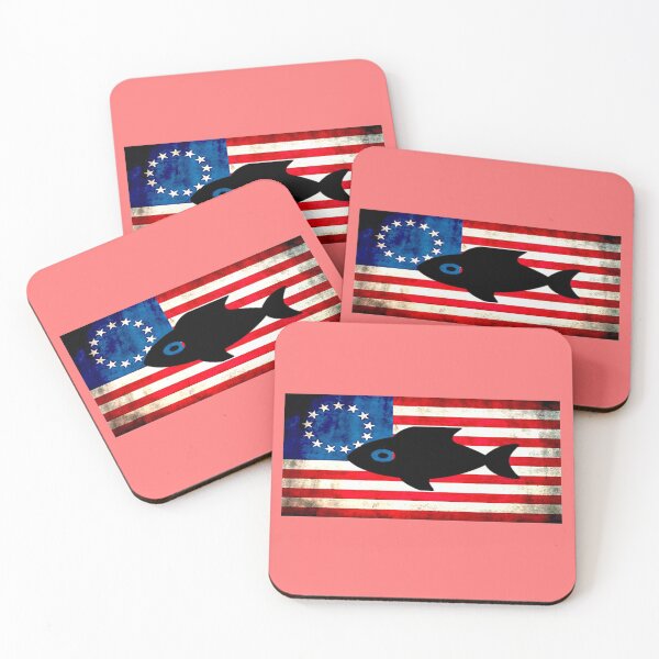 Item preview, Funny Fish Betsy Ross American Flag shirt men Women Gift designed and sold by Sarah38.