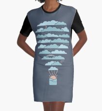 Wetter Ballon T-Shirt Kleid