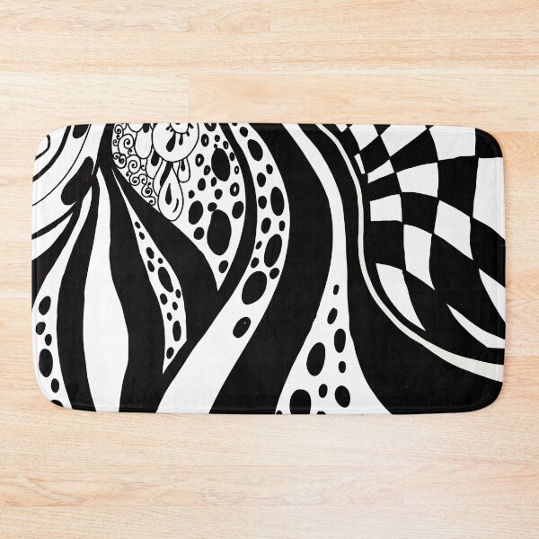 Item preview, Black and White Zendoodle Pattern designed and sold by Patricia Piotrak.