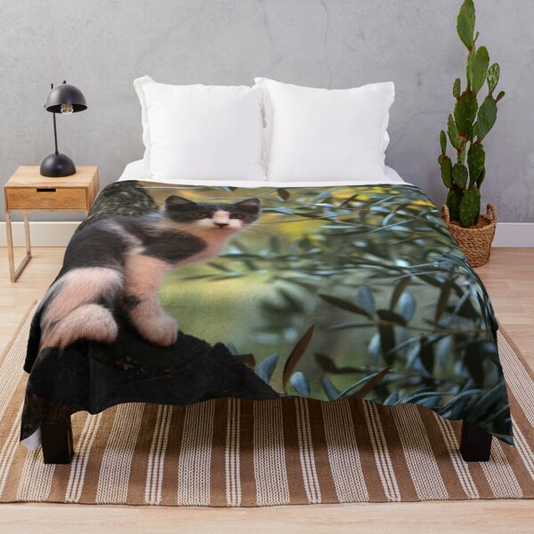 Item preview, Grey Kitten on a Olive Tree designed and sold by Anna Lemos.