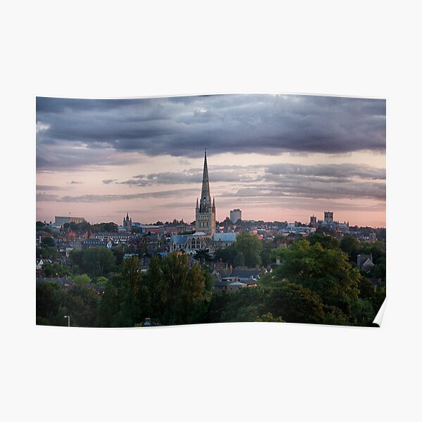 Norwich City Skyline Poster